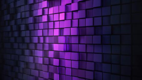 Purple 3D Cube Matrix Wallpaper wallpaper