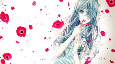 Enchanted Blossoms Anime Girl wallpaper