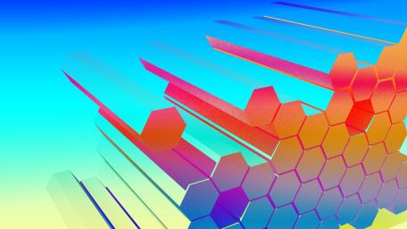Vibrant Hexagonal Patterns in Motion wallpaper