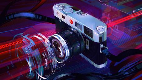 Photo camera digital art wallpaper