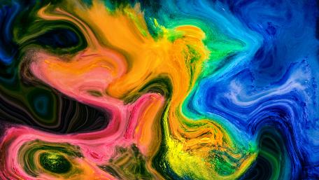 Vibrant Swirls of Colorful Liquid Art wallpaper