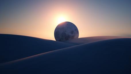 Moonrise Over Dunes wallpaper