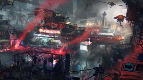 Shanty town wallpaper