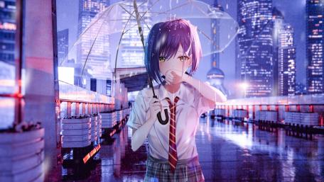 Crying anime girl wallpaper