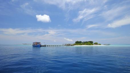 Tranquil Island Escape Under a Clear Sky wallpaper