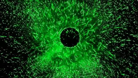 Black and green lights wallpaper