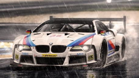 BMW 3 Series Racing in the Rain wallpaper