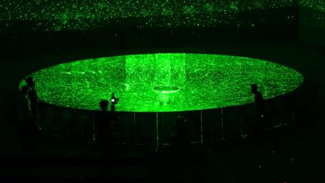 Black and green lights wallpaper