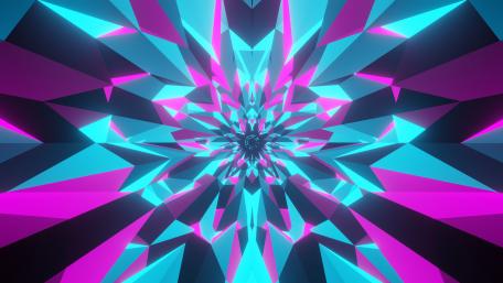 Neon Symmetry in Hypnotic Blues and Pinks wallpaper