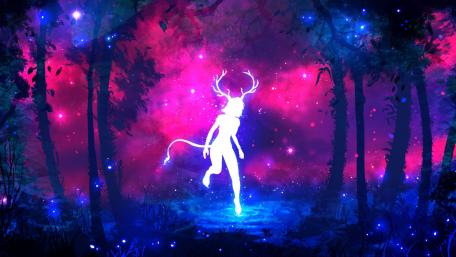 Neon Enchanted Spirit wallpaper