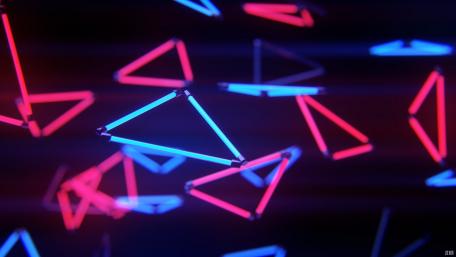 Neon Triangle Intrigue wallpaper