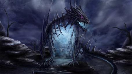 Electric Fury of the Night Dragon wallpaper