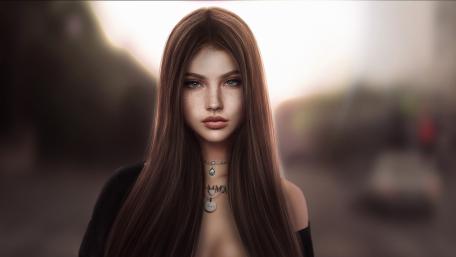 Enigmatic Beauty Amidst a Dreamy Haze wallpaper