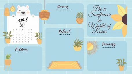 Inspirational Sunflower Quote in a Scenic Illustration wallpaper
