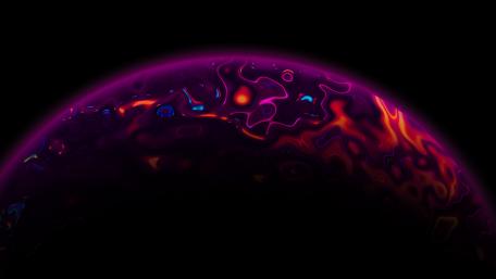 Vibrant Purple Planet Artistry wallpaper