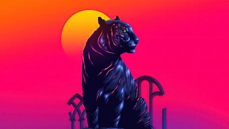 Neon tiger wallpaper