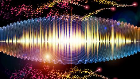 Vibrant Waves of Music Energy wallpaper