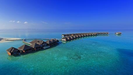 Overwater cabins wallpaper
