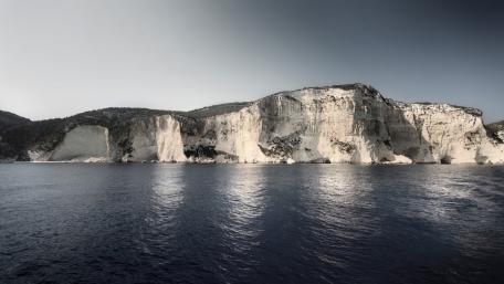 Majestic White Cliffs by the Serene Sea wallpaper