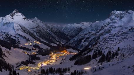 Obertauern starry night wallpaper