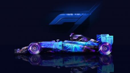 Neon Glow Mercedes Formula One Speedster wallpaper