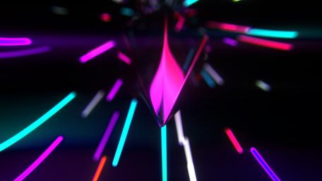 Neon lights perspective wallpaper