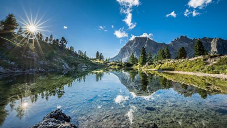 Dolomites reflection wallpaper