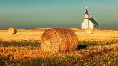 Summer Serenity by the Chapel wallpaper