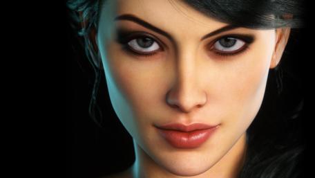 Mysterious Fantasy Woman in Shadows wallpaper