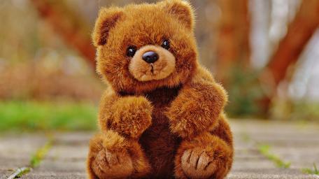 Teddy Bear Charm Explosion in High Resolution 5K wallpaper