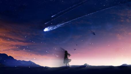 Meteoric Whispers at Twilight wallpaper