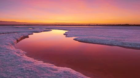 Salt Marsh Sunset Tranquility wallpaper