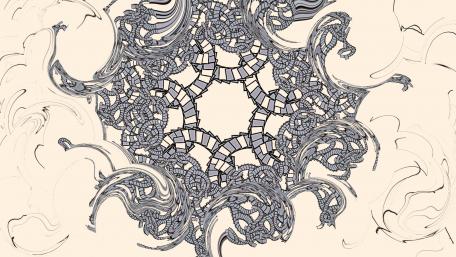 Intricate Swirls and Geometric Harmony wallpaper