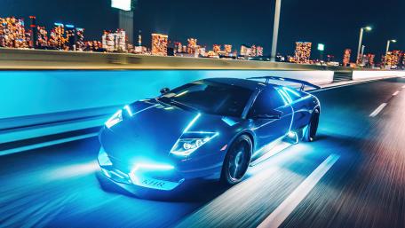 Neon Lamborghini Murcielago wallpaper