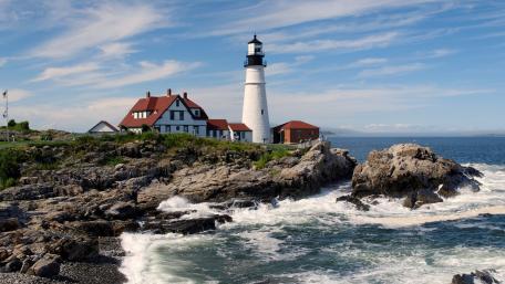 Portland Lighthouse at Cape Elizabeth wallpaper