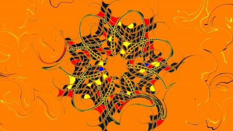 Vibrant Fractal Whirls Energizing Your Space wallpaper