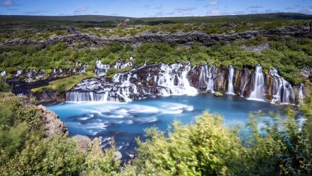 Hraunfossar wallpaper