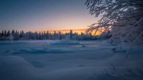 Serenity in a Winter Wonderland wallpaper