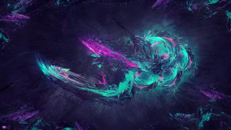 Galactic Fractal Energy Burst wallpaper