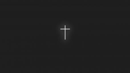 Illuminated Cross on Dark Background wallpaper