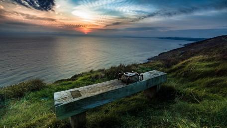 Tranquil Lake View at Sunset wallpaper