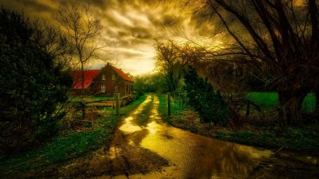 Farmhouse in Austria wallpaper
