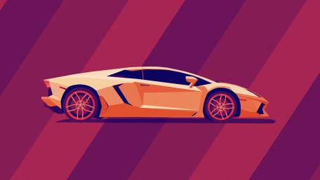 Minimal Lamborghini Aventador wallpaper