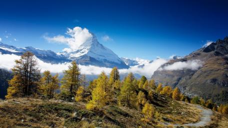 Matterhorn peak in a cloud wallpaper
