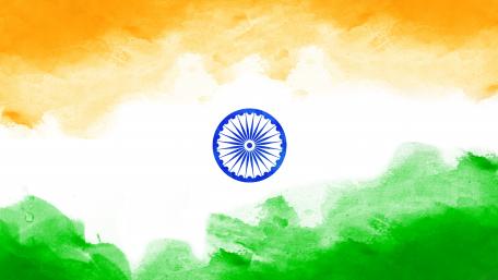 Vibrant Abstract India Flag Design wallpaper