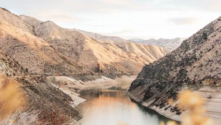 Serene Mountain River Landscape in 4K Quality wallpaper