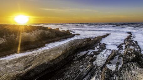 Sunrise Over Winter Seas wallpaper