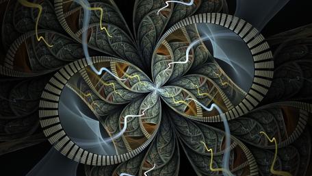 Intricate Fractal Dance of Colors and Shapes wallpaper