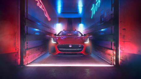 Stunning Jaguar F-Type in Neon Ambience wallpaper