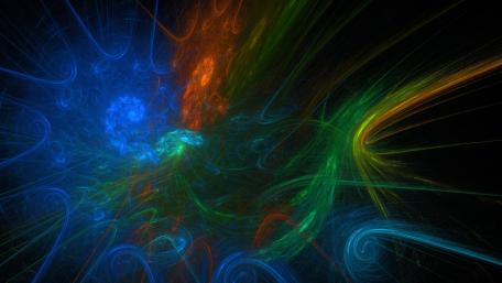 Vivid Cosmic Fractals in Motion wallpaper